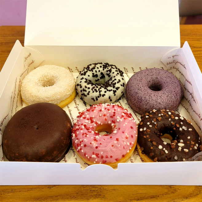 올라도넛 기름지지 않고 깔끔한 단맛 디저트 간식, 1세트, 버라이어티팩(6P), 75g