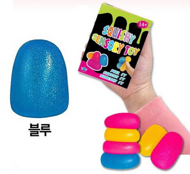 삼우힐링라이프 로제 스트레스볼 색상 블루 스트레스볼 말랑이 클레이, 1개