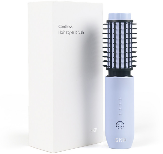 SKP 무선 미니 뿌리 볼륨 빗 고데기/ 웨이브펌 C컬/ 여행 출장 외출 휴대용/ 모발 보호 간편/ 4단 온도조절 음이온 봉 고데기, K-102PU