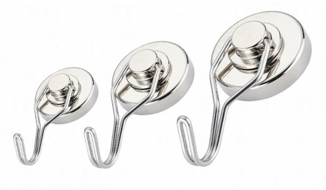 마니코 초강력 네오디움 고리자석 360도 회전형 후크 36mm, 5개