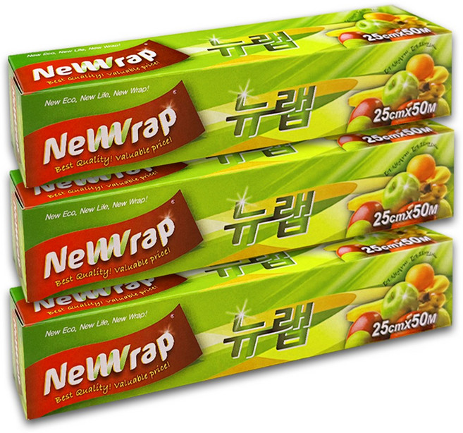 뉴랩(25cm x 50m) x3개, 3개