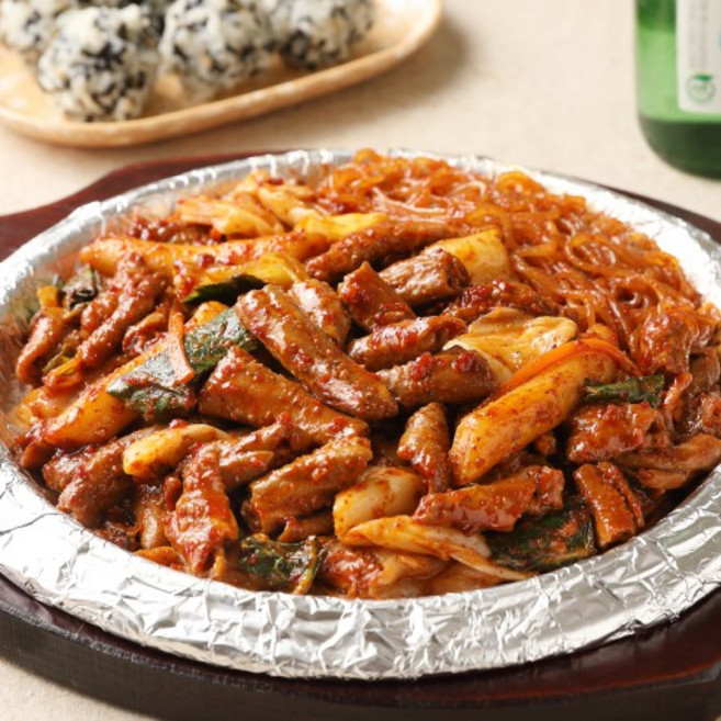 푸딩프렙 야채곱창 600g 인생 술안주 잡내없는 돼지곱창 밀키트 간편조리세트, 1개