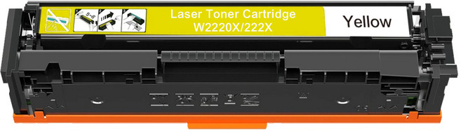 兼容 W2220X/222X 碳粉匣 黑色, 222X大容量/黃色, 1個
