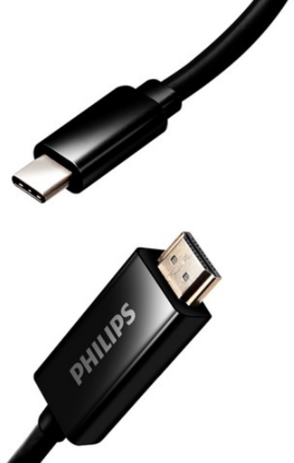 필립스 C to HDMI 4K 60Hz 스마트폰 미러링 케이블 1.8m, 1개, SWV5432