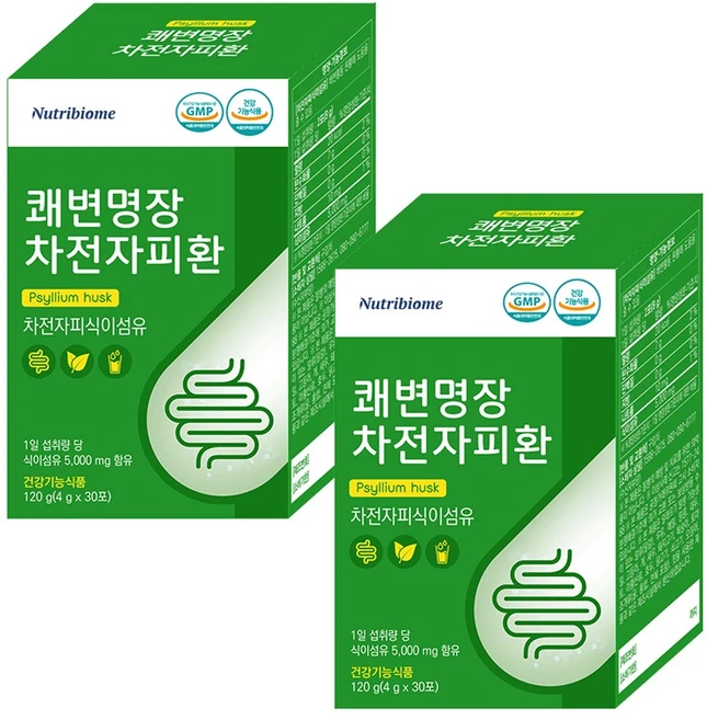 뉴트리바이옴(뉴바옴) 차전자피 환 쾌변명장 쾌변비약 먹는 환 생 푸룬 녹차추출물 배변 변비에좋은 숙변환 식약처인증, 2개, 30정 - 쿠팡