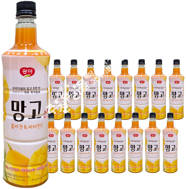광야식품 망고 베이스, 17개, 970ml