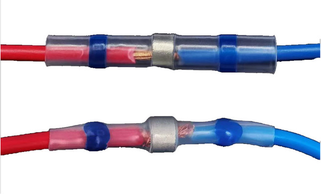 자동납땜 100p 열수축 튜브 방수 터미널 커넥터 전선연결, 1개