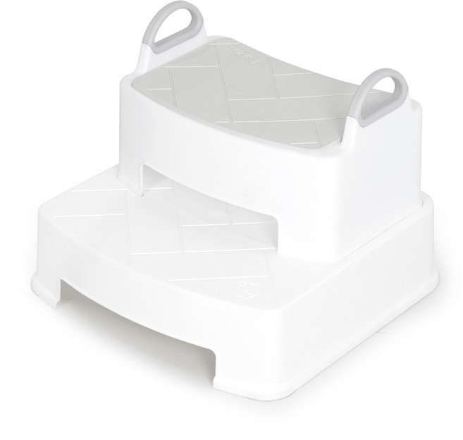 아이팜 더 와이드 디딤대 유아발판 미끄럼방지, 2단 화이트