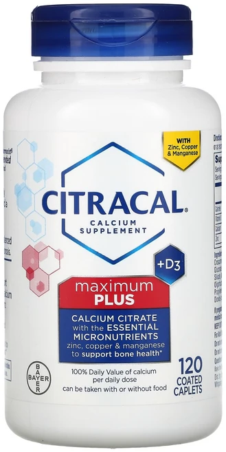 시트라칼 Citracal 칼슘 보충제 플러스 D3 맥시멈 플러스 코팅 정제 120정, 1개 - 쿠팡