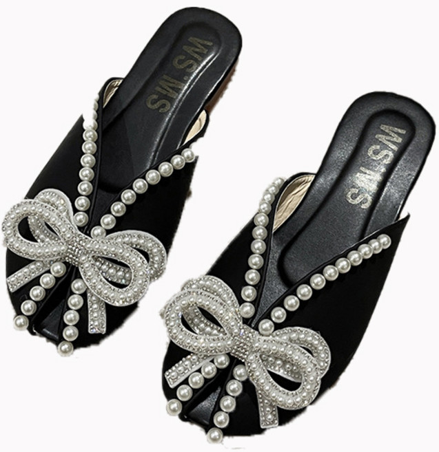여름 슬리퍼 블링블링 보석 슬리퍼 여성 패션 통굽 미끄럼 방지 슬리퍼 진주장식 슬리퍼 0117PL12