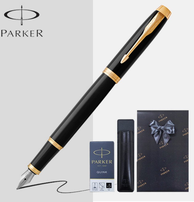 파카 만년필 아이엠 코어 [기프트세트/무료선물포장], 락카 블랙 GT, F촉(보통촉)