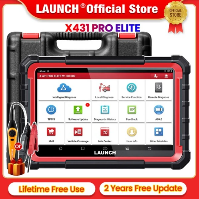 LAUNCH X431 PRO ELITE 자동차 진단 도구 CANFDDOIP OBD OBD2 스캐너 모든 시스템 양방향 제어 32 리셋 코, 02 Global Version, 01 CHINA - 쿠팡