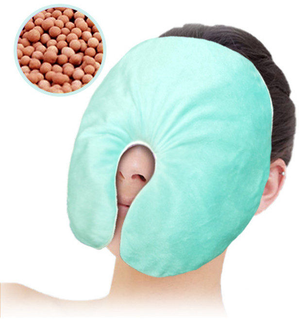 그린라이프 미네랄 황토볼 얼굴 찜질팩 눈 코 찜질 겸용, 1개