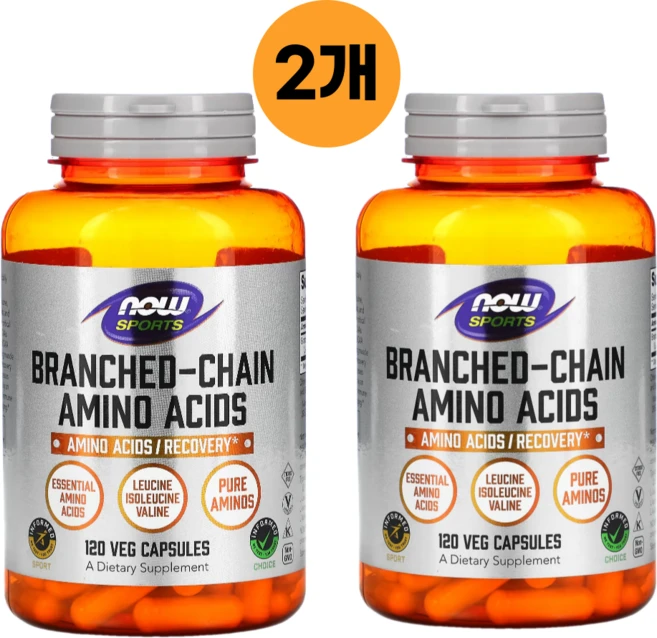 [2개] 나우푸드 BCAA 120정 류신 이소류신 발린 분지사슬 아미노산 운동전후, 2개 - 쿠팡