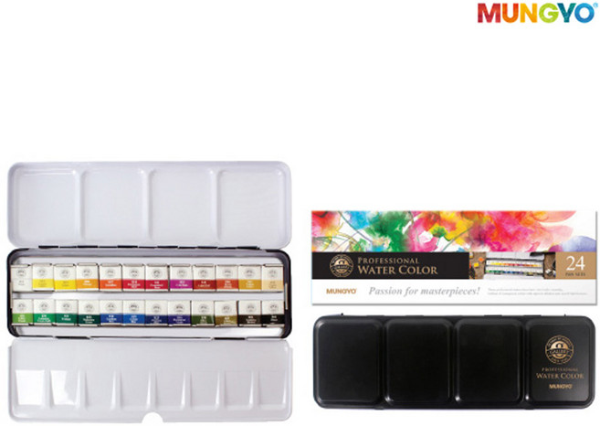 문교 수채 고체물감, 24색