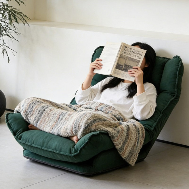 거실 안락의자 1인용 리클라이너쇼파 휴식 좌식의자, 그린