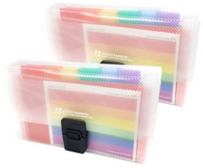 레인보우 인덱스 도큐먼트 파일 13분류 A6 미니, 혼합, 3개