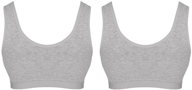 젝시나인 면스판 아웃밴드 노와이어 스포츠브라 2p 세트 XND9301