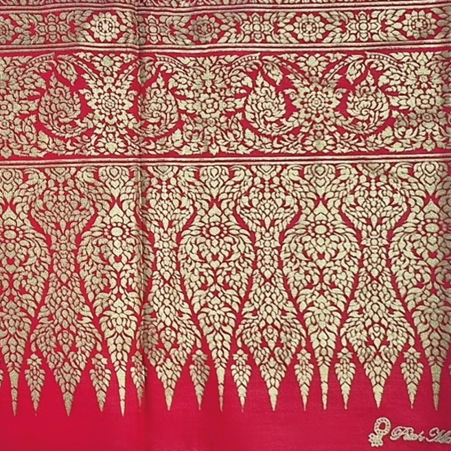 [다오몰] 태국 직수입 타이 매트 커버 (3종) 면 100% 순면 매트리스 커버 오리엔탈 꽃무늬 커버 이국적인 침대시트 통기성 좋은 침대 시트 마사지샵 태국 면 홑이불 커버 파퉁, C.레드계열 - 쿠팡