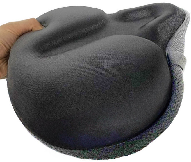 스포랩 자전거 안장 실내 실외 커버 전립선 쿠션, 블랙, 1개