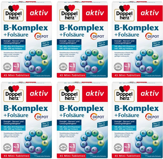 도펠헤르츠 B-KOMPLEX 엽산 45정 6개 - 쿠팡