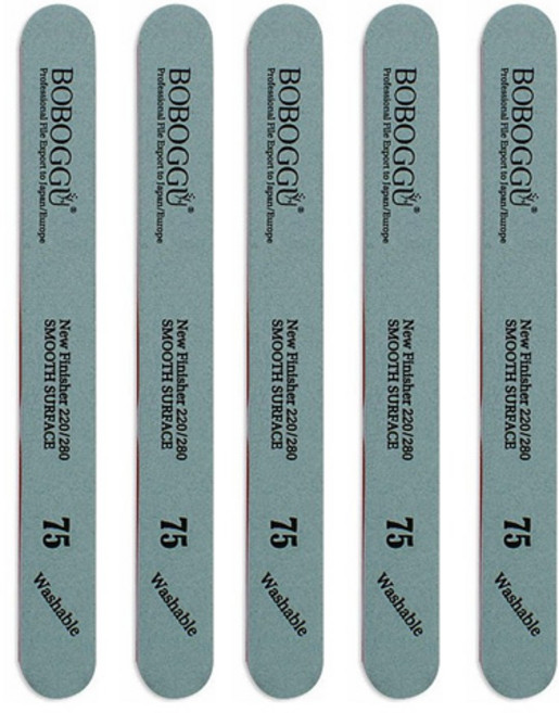 보보꾸 뉴피니셔 프로 손톱 파일 75 220/280, 뉴-피니셔파일(220/280) 75, 5개