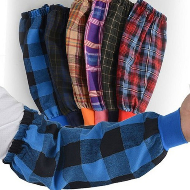 [4개 묶음] 국산 도톰체크토시 작업토시 팔토시 작업용토시 면팔토시