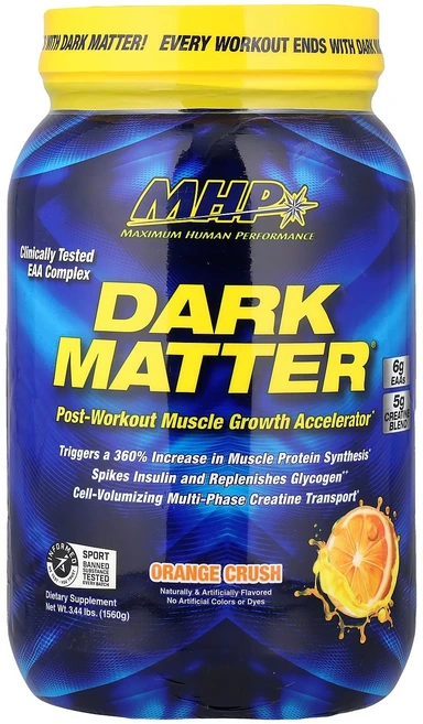 MHP DARK MATTER® Post Workout Muscle Growth Accelerator Orange Crush 3.44 lbs 1 560 g, MHP, DARK MATTER®, Post Worko, 1개 - 쿠팡