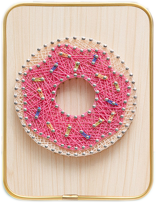 코히모 스트링 아트 DIY 재료 액자 만들기 키트 풀 패키지 세트 3W349, 도넛, 1세트, 도넛