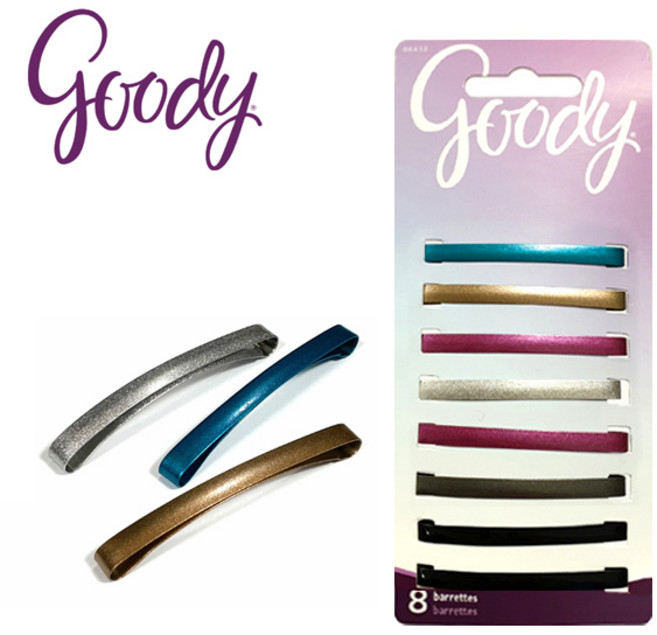 구디 클래식 베이직 핀 8P 06432 색상랜덤 머리핀