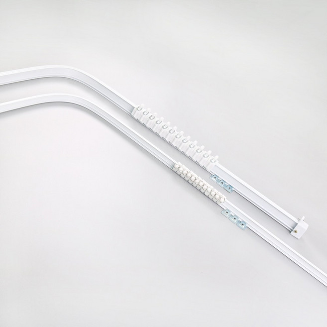 한국레일갤럭시 휘어지는 구부리는 라운드 곡선레일 커튼레일 병원 피팅룸 탈의실 샤워실, 대형, 511~540cm까지