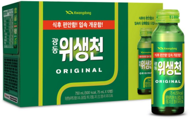 드링크 광동제약 위생천 광동 75mlX10병 소화 활명수, 75ml, 10개