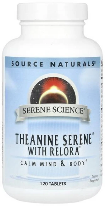 Source Naturals Serene Science Theanine Serene With Relora Tablets 소스 네추럴스 테아닌 타블렛, 1개, 120정 - 쿠팡