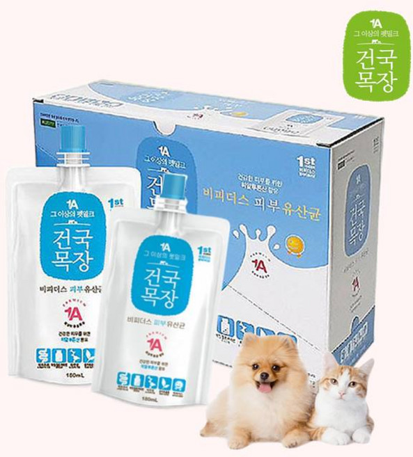 건국유업 생후 1개월 이후 펫밀크, 우유, 180ml, 10개