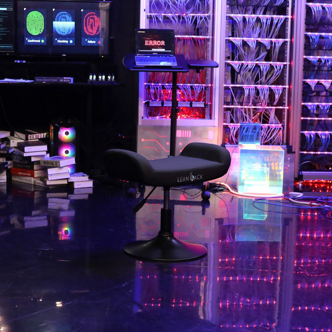 린백 LB105B 스툴 발 다리 받침대 보조 사무용 책상 컴퓨터 사무실 간이 의자, 블랙