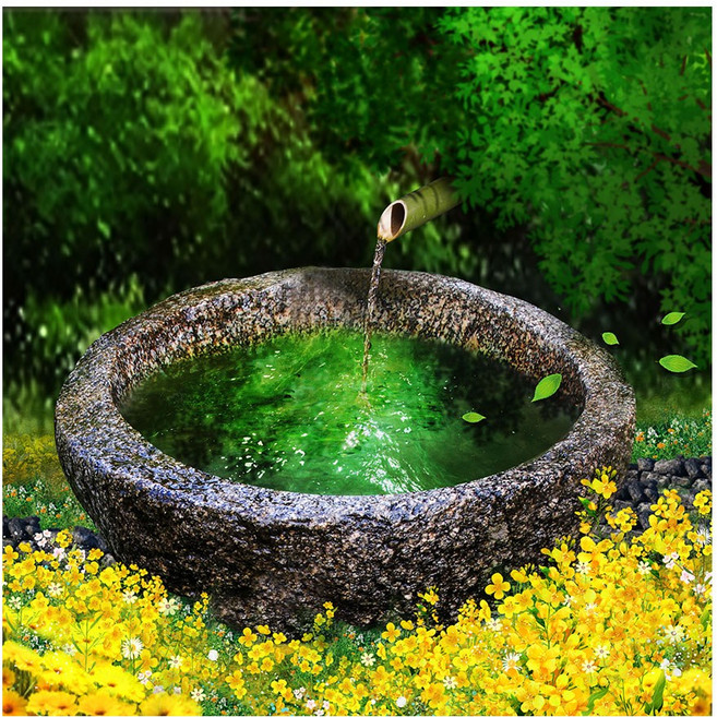 백앤아트 풍수지리 재물 건강 부자되는 우물그림 캔버스 인테리어 그림 액자 물그림, 부자우물(B타입)-2개우물그림