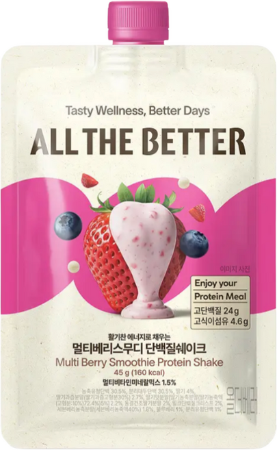 올더베러 멀티베리스무디 단백질쉐이크, 6개, 45g