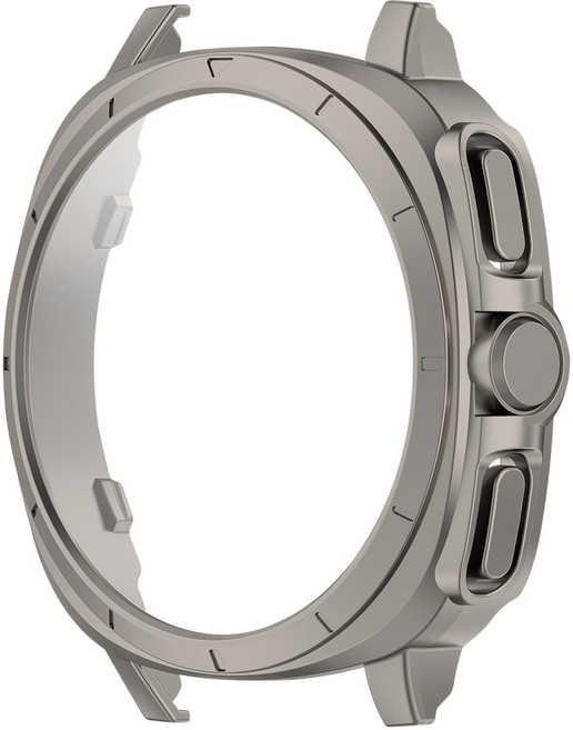 더조은셀러 갤럭시워치7 44 40mm 울트라 변신 스타일링 풀커버 강화유리 케이스, 티타늄실버, 1개