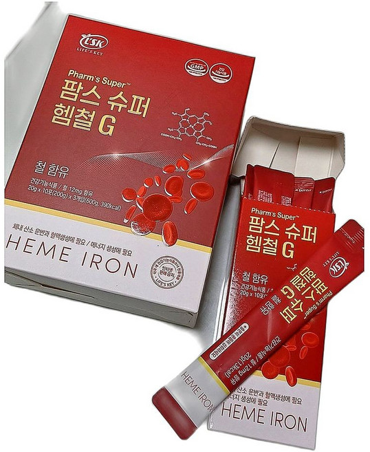 철분 보충 필수 영양소 액상형 슈퍼헴철 G 건강식품 30포 1개, 30정