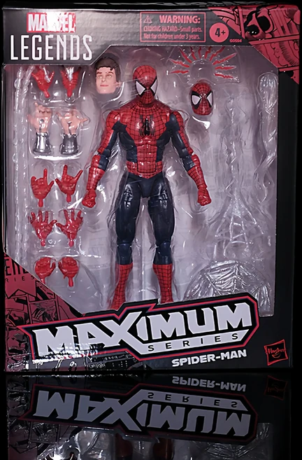 새로운 재고 마블 레전드 맥시멈 시리즈 스파이더맨 디럭스 15cm 애니메이션 액션 피규어 수집 모델 어린이, 01 Spider-Man