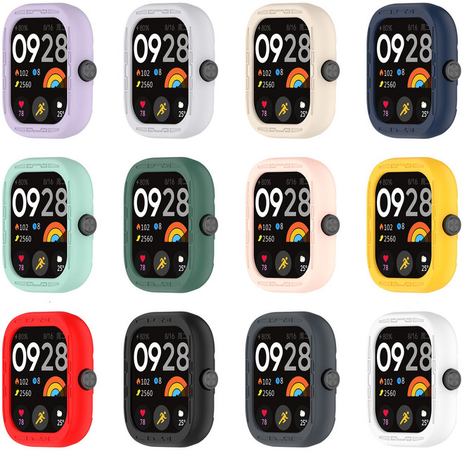 샤오미 레드미워치5 실리콘 액정보호 풀커버 케이스 Redmi watch5, 네이비, 1개