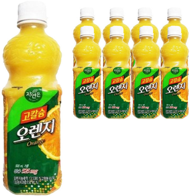 자연은 고칼슘 오렌지, 500ml, 9개