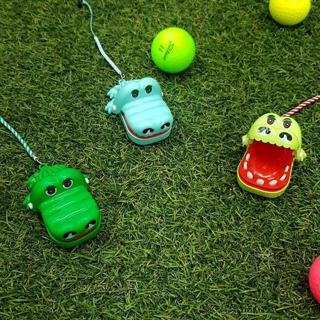 골프티걸이 꿀잼발견 재미있는 티꽂이 즐거운 라운딩용품 골프악세사리, 01.악어룰렛 티걸이(색상랜덤), 1개