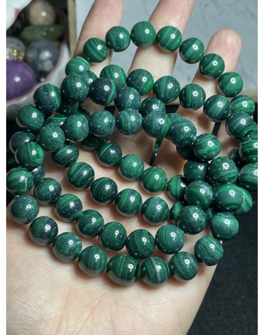 孔雀石圓珠手鍊