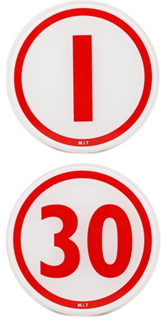 M.I.T 圓形壓克力數字標示牌 (1 30), 1個, 8