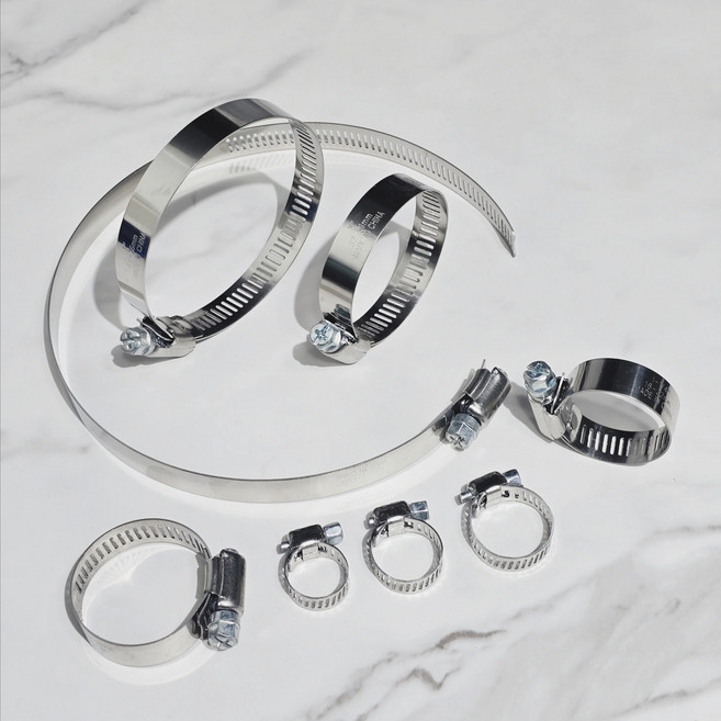 MK RUBBER 스텐 호스밴드 반도 호스 클램프 호수, 1개, 5인치