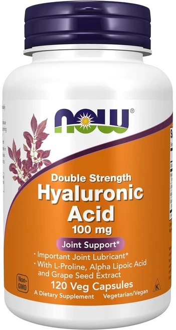 나우푸드 히알루로닉 애시드 더블 스트렝스 100mg 베지 캡슐, 120정, 1개 - 쿠팡