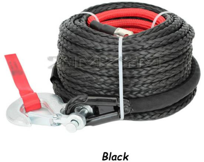 다색 윈치 라인 견인 로프 8mm x 15M 폴리머 합성 섬유 오프로드 차량 플라즈마