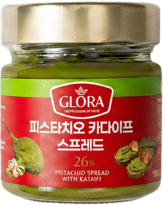 글로라 오리지널 26% 피스타치오 카다이프 스프레드 두바이스프레드, 1개, 200g