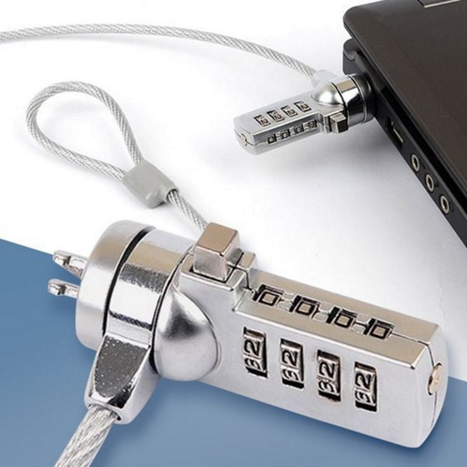 노트북 잠금 장치 케이블 도난 컴퓨터 노트북 번호 자물쇠 태블릿 보안 방지 와이어자물쇠 프로젝터